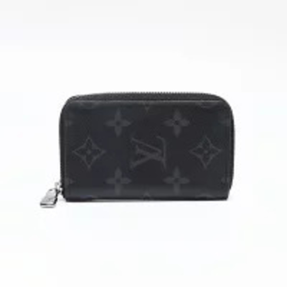 Louis Vuitton Monogram Eclipse Black coin case Wallet Black